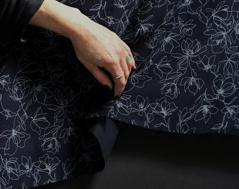 Japanese Corduroy Sketch Flower by Hokkoh