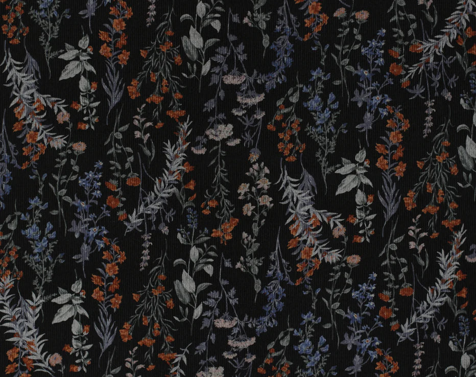 Bolt End Japanese Corduroy Wildflower Sprigs by Hokkoh