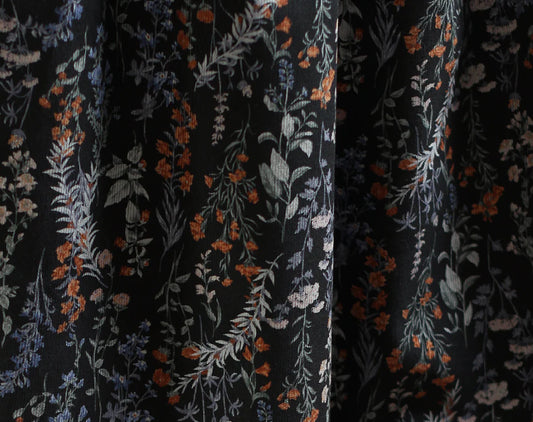Bolt End Japanese Corduroy Wildflower Sprigs by Hokkoh
