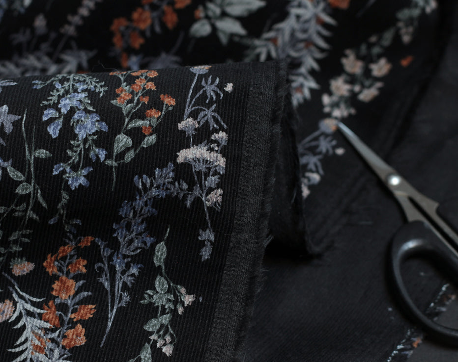 Japanese Corduroy Wildflower Sprigs by Hokkoh