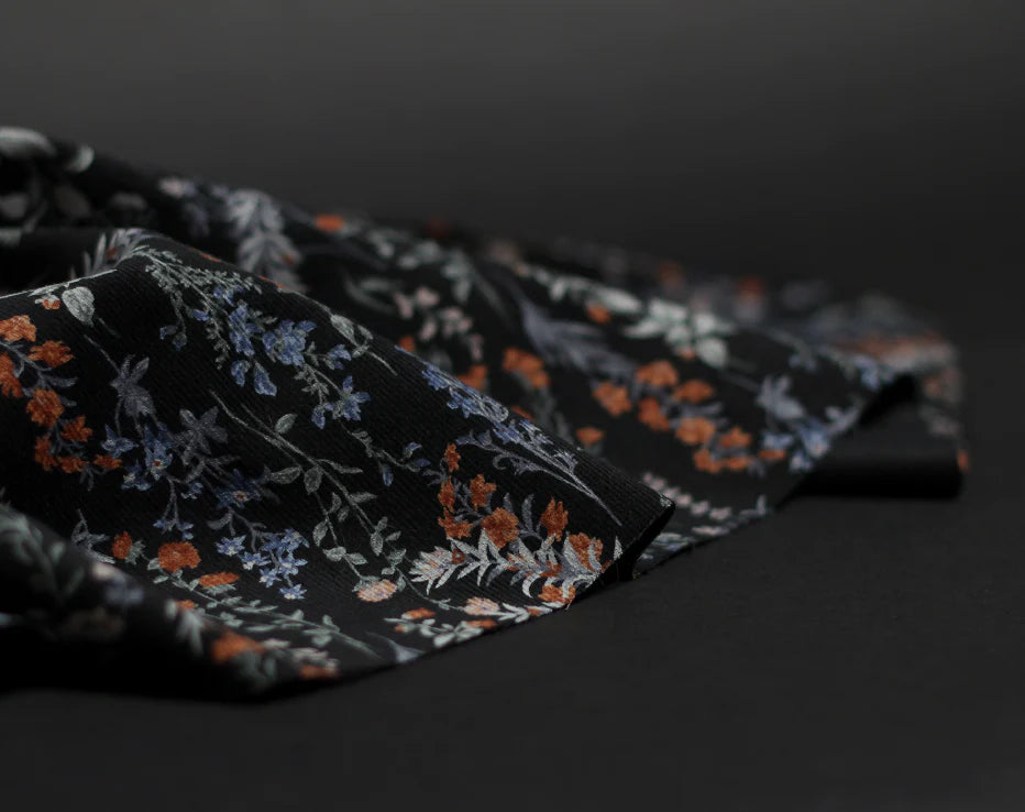 Bolt End Japanese Corduroy Wildflower Sprigs by Hokkoh