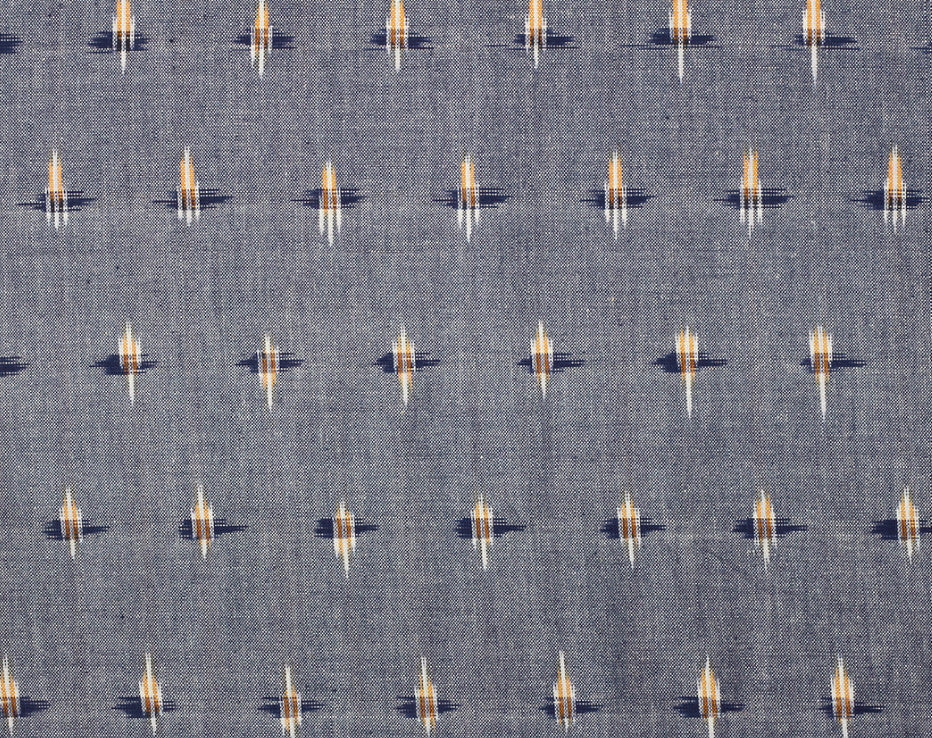 Spot ‘Like Chambray’ Ikat Handloom Indian Cotton