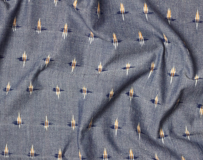 Spot ‘Like Chambray’ Ikat Handloom Indian Cotton