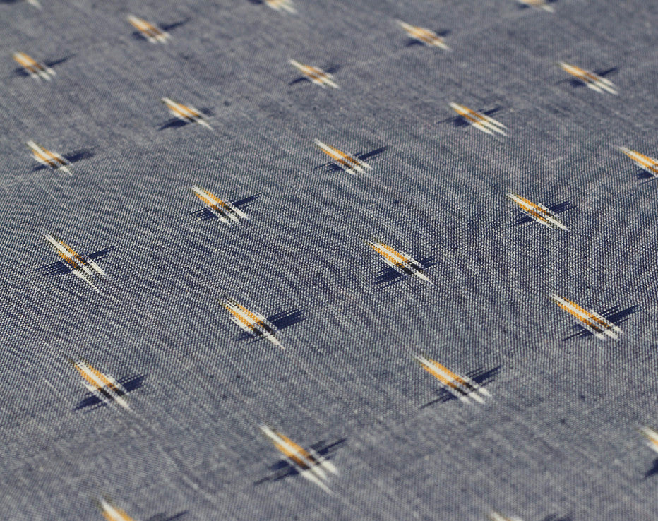 Spot ‘Like Chambray’ Ikat Handloom Indian Cotton