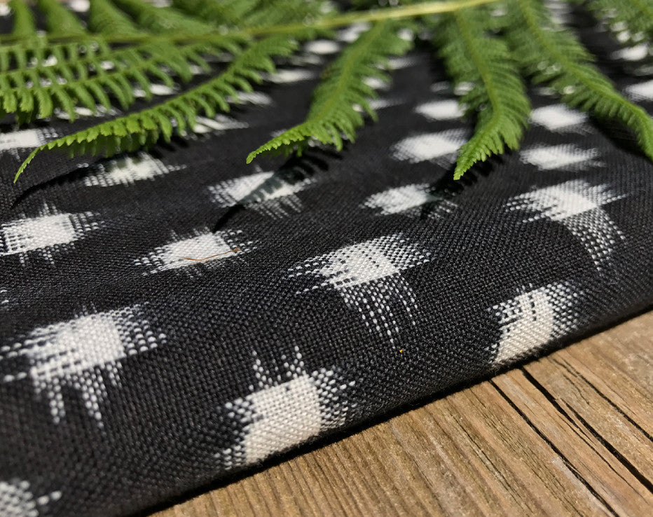 Spot Mono Ikat Indian Handloom Cotton