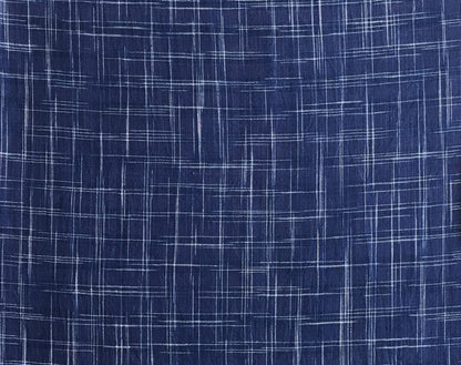 Indigo Crosshatch Homespun Indian Ikat