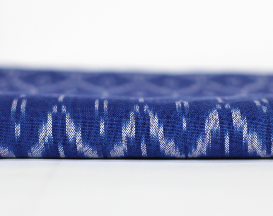 Ikat Homespun Indian Cotton - Blue Wave