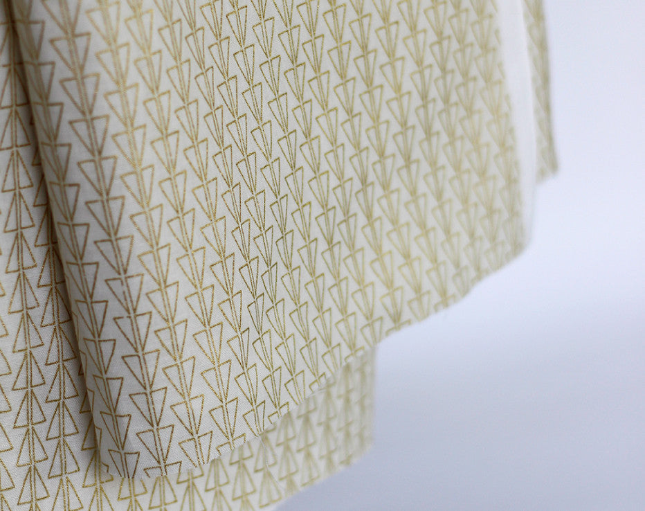 Points Gold Monochrome Double Gauze Cotton by Kokka