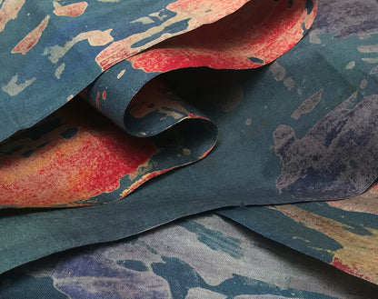 African Hand Dyed Batik Ocean by Grace Adover