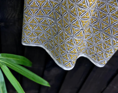 Remnant Star Anise Indian Block Print Cotton