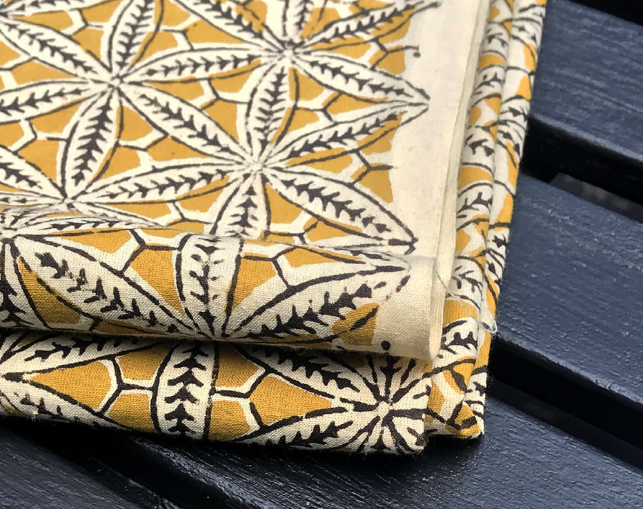 Star Anise Indian Block Print Cotton