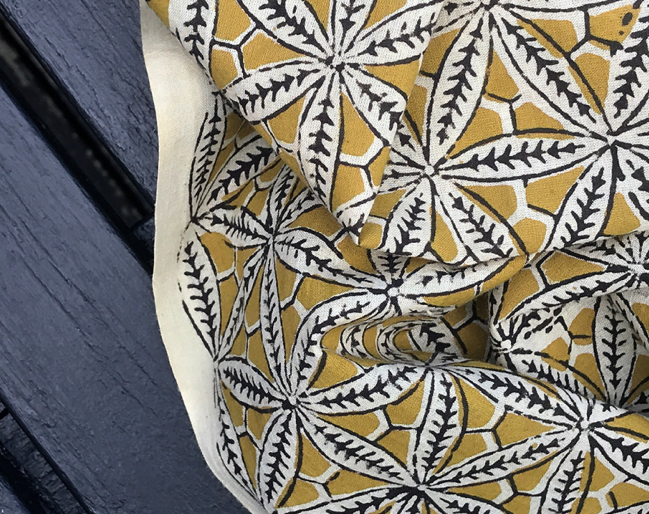 Star Anise Indian Block Print Cotton